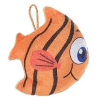 LG Imports knuffelvis junior 12 x 14 cm pluche oranje - thumbnail