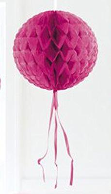 Donker Roze honeycomb bol - 30 cm