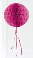 Donker Roze honeycomb bol - 30 cm - thumbnail