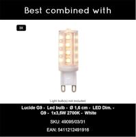 Lucide SENTINO - Vloerlamp - Ø 40 cm - 3xG9 - Taupe - thumbnail