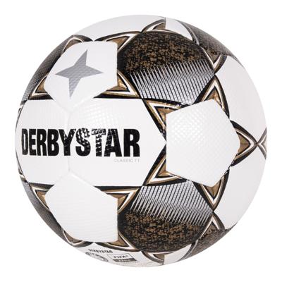 Derbystar Classic TT II Voetbal 4 x 3 Vlakken Maat 5 Wit Goud Zwart