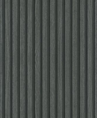 Noordwand behang botanica wooden slats zwart en grijs