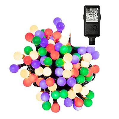 Hellum 576788 Motief lichtketting Kogel Buiten werkt op het lichtnet Aantal lampen 80 LED RGB Verlichte lengte: 7.9 m Timer