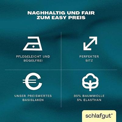 Schlafgut Schlafgut EASY Jersey Elasthan Hoeslaken M - 120x200 - 130x220 530 Petrol Deep - thumbnail