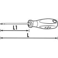 Vigor VIGOR V1702 Werkplaats Kruiskop schroevendraaier PH 0 Koplengte: 75 mm - thumbnail