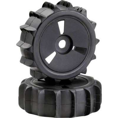Absima Sand Paddle banden op disc velgen voor 1/8 buggy - Zwart