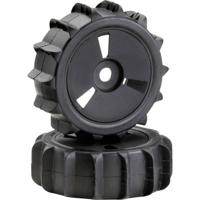 Absima Sand Paddle banden op disc velgen voor 1/8 buggy - Zwart - thumbnail