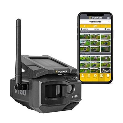 Vosker V150 LTE Wireless Outdoor Solar Wildcamera Timelapsevideo, 4G beeldoverdracht, GSM-module Zwart-grijs