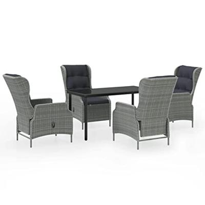 5-delige Tuinset lichtgrijs