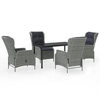 5-delige Tuinset lichtgrijs - thumbnail