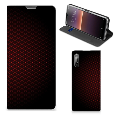 Sony Xperia L4 | Hoesje met Magneet | Geruit Rood