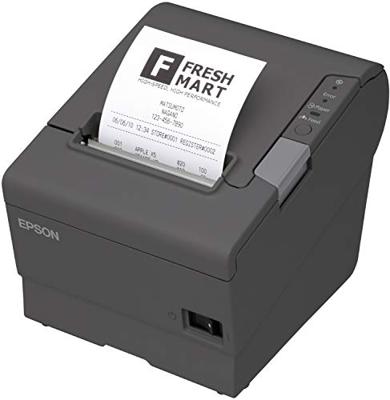 TM T88V - Kwitantieprinter - thermische lijn - Rol (8 cm) - tot 300 mm/sec - USB, serieel - donkergrijs TM T88V - Kwitantieprinter - thermische lijn - Rol (8 cm) - tot 300 mm/sec - USB, serieel - donkergrijs
