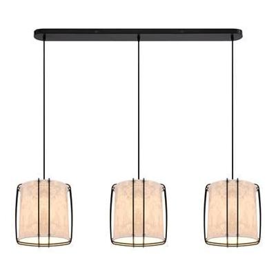 Brede hanglamp eettafel met 3 papieren kappen met E27 fittingen Nordlux Cardine