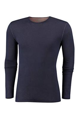 Rough Merinowol Longsleeve Heren | Dark navy | S