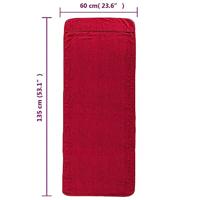 Strandhanddoeken 2 st 400 g/m 60x135 cm stof bordeauxrood - thumbnail
