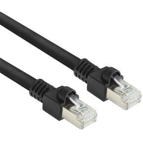 ACT Zwart 20 meter S/FTP CAT7 PUR flex patchkabel snagless met RJ45 connectoren (CAT6A compliant)