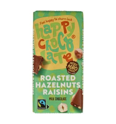 Melk geroosterde hazelnoot rozijn bio