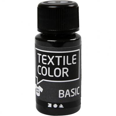Creativ Company Textile color semi-dekkende textielverf - zwart, 50ml