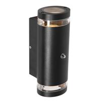 Steinhauer Buitenlamp Panay incl. LED 2 lichts dag nacht sensor zwart - thumbnail