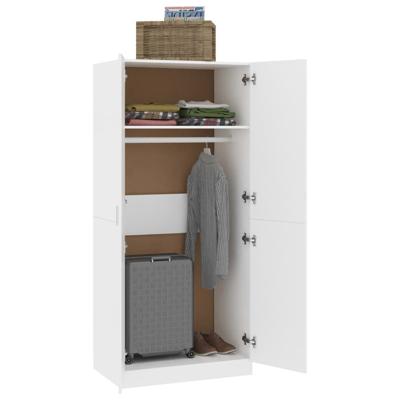 Kledingkast 80x52x180 cm bewerkt hout grijs sonoma eikenkleurig