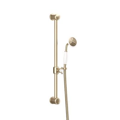 Crosswater Belgravia Glijstangset - 60cm - handdouche - doucheslang - geborsteld messing (goud) BELPACKAGE1F