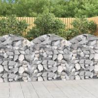 VidaXL Schanskorf gewelfd 100x30x100/120 cm gegalvaniseerd ijzer - thumbnail