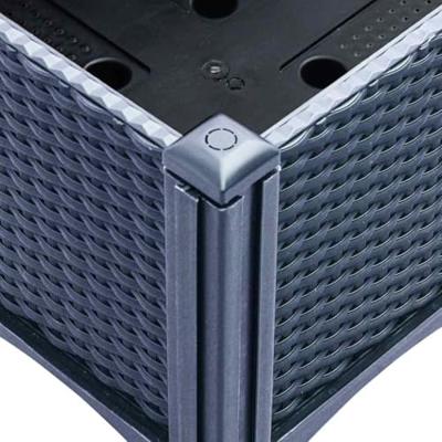 VidaXL Plantenbak met latwerk 80x40x142 cm polypropeen grijs