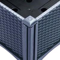 VidaXL Plantenbak met latwerk 80x40x142 cm polypropeen grijs - thumbnail