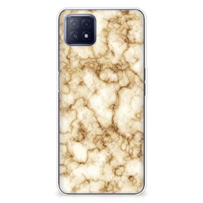 OPPO A53 5G | OPPO A73 5G | TPU | Siliconen hoesje | Marmer Goud