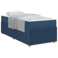 Bedframe Anders Blauw 90 x 190 cm Stof - thumbnail