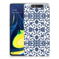 Samsung Galaxy A80 | TPU Case | Flower Blue - thumbnail
