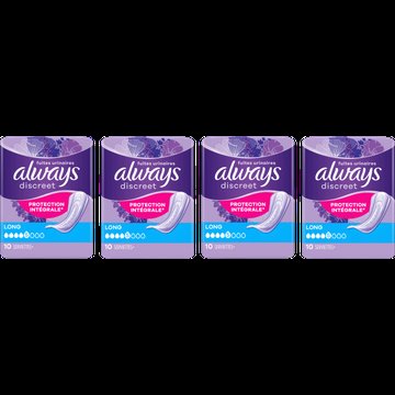 Always Discreet Verband Voor Urineverlies 4 x 10 stuks bij Jumbo Always Discreet Verband Voor Urineverlies 4 x 10 stuks bij Jumbo