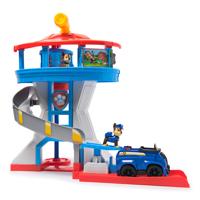 PAW Patrol speelfigurenset uitkijktoren met 2 Chase-figuren en auto - thumbnail