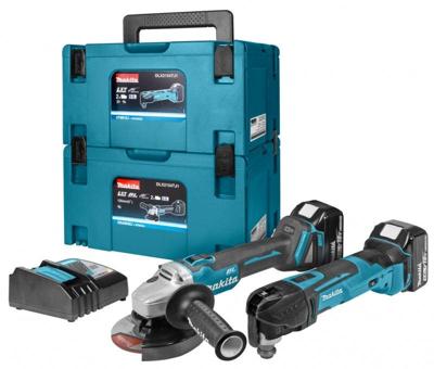Makita DLX2154TJ1 | LXT accu combiset 18V in 2x Mbox met DGA504 en DTM51 (2x 5.0Ah accu + lader) - DLX2154TJ1 Makita DLX2154TJ1 | LXT accu combiset 18V in 2x Mbox met DGA504 en DTM51 (2x 5.0Ah accu + lader) - DLX2154TJ1