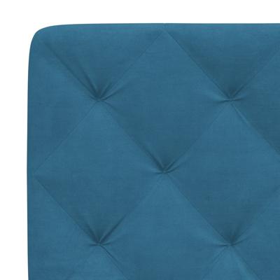 Bed met matras fluweel blauw 120x200 cm - thumbnail