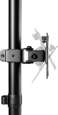 SpeaKa Professional SP-MM-420 Monitorbeugel Aantal monteerbare displays: 2 Display(s) 33,8 cm (13,3) - 81,3 cm (32) Zwart Kantelbaar, Zwenkbaar, Draaibaar, In