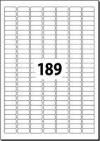 Sigel LA202 Universele etiketten 25.4 x 10 mm Papier Wit 4725 stuk(s) Weer verwijderbaar Inkjet, Laser (zwart/wit), Laser (kleur), Kopiëren (zwart/wit), - thumbnail