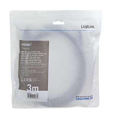 LogiLink CH0079 HDMI kabel 3 m HDMI Type A (Standaard) Zwart