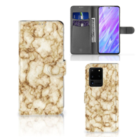 Samsung Galaxy S20 Ultra | Bookcase | Marmer Goud - thumbnail