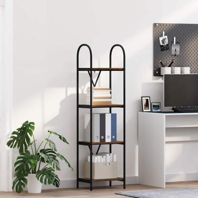 Boekenkast Gerookt eiken 40 x 30 x 146 cm Bewerkt hout