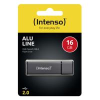 USB stick INTENSO ALU LINE 16 GB Antraciet 16 GB USB stick - thumbnail