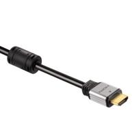 Hama HDMI Kabel 5 Sterren 1.8 m Zwart/Zilver - thumbnail