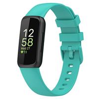 By Qubix - Compatible met Fitbit Inspire 3 - Sportbandje met gesp - Maat: Small - Teal - Compatible fitbit bandje - thumbnail