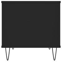 Salontafel 60x44,5x45 cm bewerkt hout zwart - thumbnail