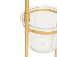 QAZQA Art Deco vloerlamp goud met wit glas - Isabella - thumbnail