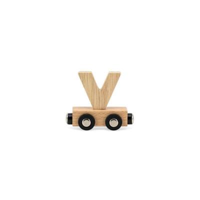 Tryco houten trein letter naturel-V