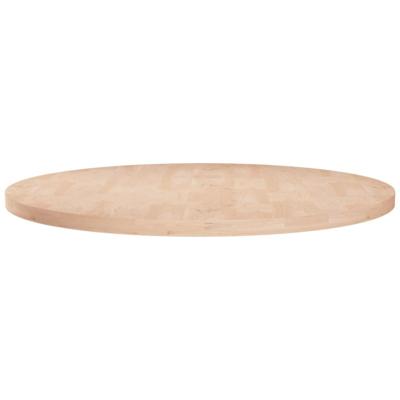 Tafelblad rond 80x2,5 cm onbehandeld massief eikenhout