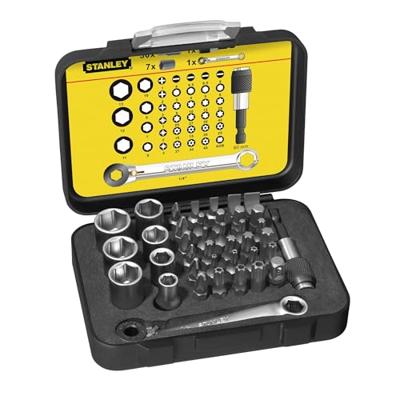 Stanley handgereedschap Bitset Expert Pro 1/4" - Ringsteeksleutel (40 delig) - 1-13-907 - thumbnail