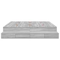 Opbergbedframe Grijs sonoma 236.5 x 200 x 31.5 cm Bewerkt hout - thumbnail