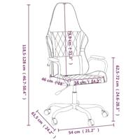 Massage gamestoel kunstleer zwart en blauw - thumbnail